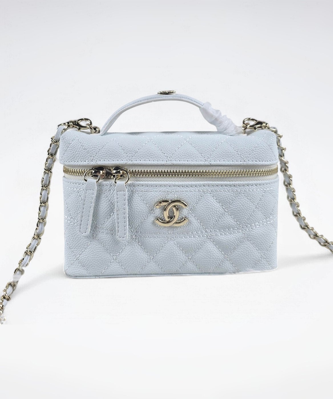 REP-1-1-Chanel-Mini-Exquisite-small-chain-clutch-bag-White