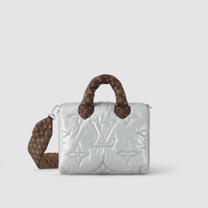 1:1 Replica Louis Vuitton LV Speedy Bandoulière 25 Sliver Tone/Blue Luxury Bag For Women‎ M20973 – 9.8in/25cm