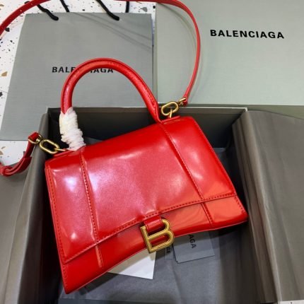 Balenciaga Hourglass Small Handbag In Bright Red, For Women, Women’s Bags 9in/23cm 5935461QJ4M6406