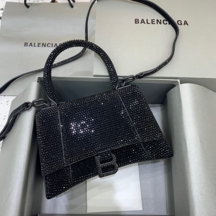 Balenciaga Hourglass XS Handbag In Black, For Women, Women’s Bags 7.4in/19cm 59283328D071071