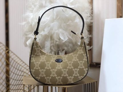 1:1 Replica Celine Ava Bag In Triomphe Canvas XL Beige For Women 9in/23cm