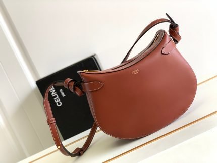 1:1 Replica Celine Besace Noeuds Francais Bag Brown For Women 10in/25cm 199823EI5.19TK