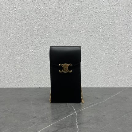 1:1 Replica Celine Vertical Phone Pouch Black For Women 6in/19cm 10J133DPV.38NO