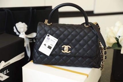 [REP 1:1] Chanel Large Flap Bag With Top Handle Black For Women, Women’s Handbags, Shoulder And Crossbody Bags 11in/28cm A92991