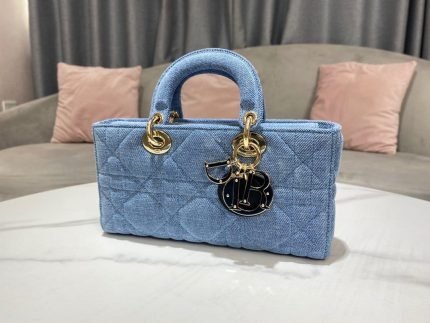 1:1 Replica Christian Dior Lady D-Joy Bag Blue, For Women, Women’s Handbags 26cm/10in CD M0540WTJA_M928