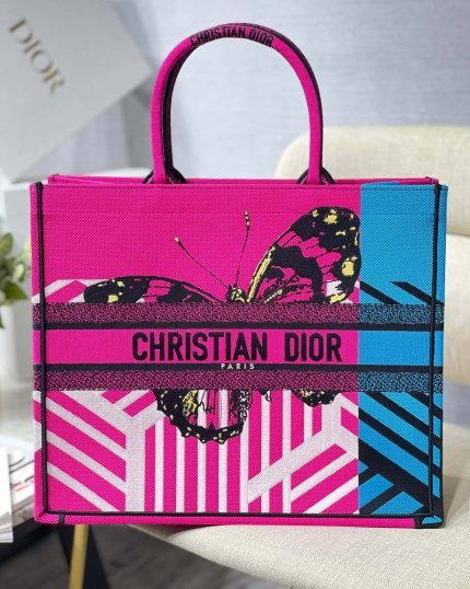 1:1 Replica Christian Dior Large Dior Book Tote Pink And Blue, For Women, Women’s Handbags 16.5in/42cm CD