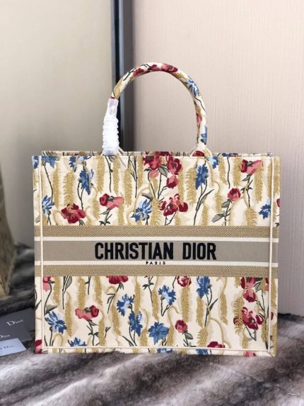 1:1 Replica Christian Dior Large Dior Book Tote White Multicolor, For Women, Women’s Handbags 16.5in/42cm CD