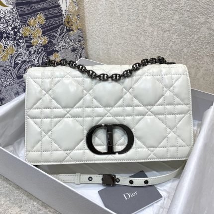 1:1 Replica Christian Dior Large Dior Caro Bag, White, For Women Women’s Handbags, Crossbody Bags, 28cm CD