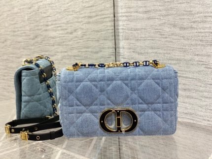 1:1 Replica Christian Dior Medium Dior Caro Bag Blue , For Women, Women’s Handbags 25.5cm/10in CD M9242WTJF_M928