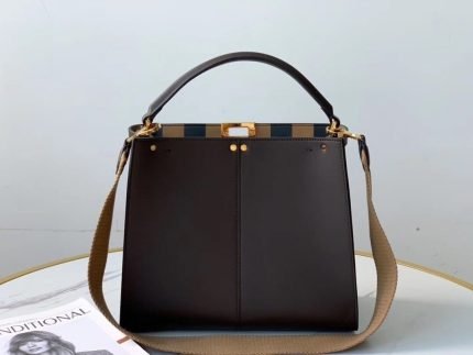 1:1 Replica Fendi Peekaboo X-Lite Tote Medium Purple Bag For Woman 30cm/12in