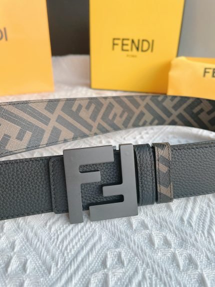 1:1 Replica Fendi Squares FF Belt Gray Women Belt 7C0424AJJ6F1HRC