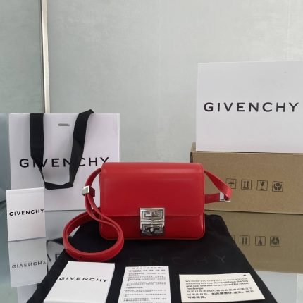 Givenchy Small 4G Bag Red For Women, Women’s Handbags, Shoulder Bags 6.5in/16.5cm GVC