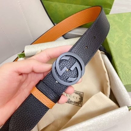 1:1 Replica Gucci GG Marmont Reversible Belt Black, Women Belt