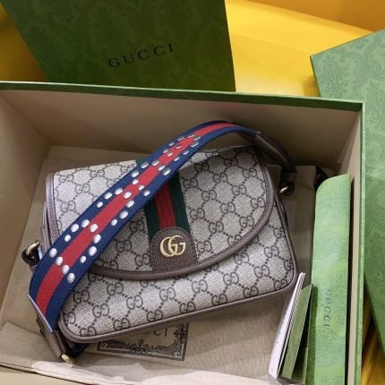 1:1 Replica Gucci Ophidia GG Small Shoulder Bag Beige For Women, Women’s Bags 9.1in/23cm GG 722117 FAAX3 9789