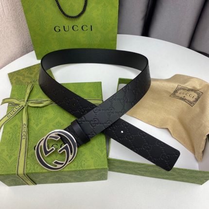 1:1 Replica Gucci Signature Belt Black For Women, Women Belt