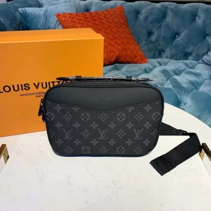 1:1 Replica Louis Vuitton LV Bumbag Monogram Eclipse Canvas Unique For Men M42906 – 11in/28cm