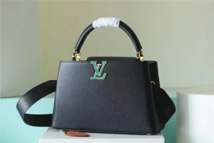 1:1 Replica Louis Vuitton LV Capucines MM Taurillon Black Luxury Bag For Women M42259 – 31.5cm/12.4in