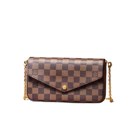 1:1 Replica Louis Vuitton LV Felicie Pochette Brown Luxury Bag For Women N63032 – 21cm / 8.3in