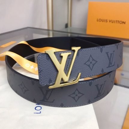 1:1 Replica Louis Vuitton Initiales Reversible LV Belt Monogram Eclipse LV Women Belt