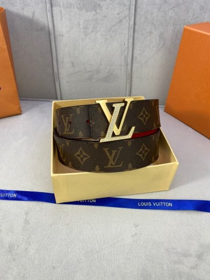 1:1 Replica Louis Vuitton LV Diamond Reversible Belt Monogram Canvas, LV Women Belt