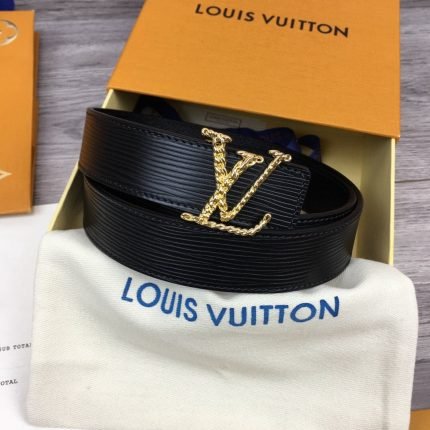 1:1 Replica Louis Vuitton LV Malletier Belt Epi Gold Toned Hardware LV Women Belt 