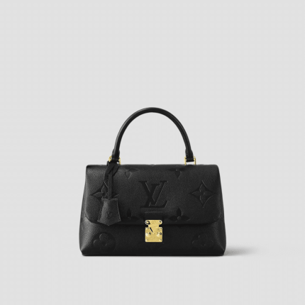 1:1 Replica Louis Vuitton LV Madeleine MM Monogram Empreinte Black Luxury Bag For Women M45976 – 11.8in/30cm