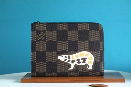 1:1 Replica Louis Vuitton Pochette Jour GM Damier Canvas By Virgil Abloh For Women, Women’s Wallets 13.4in/34cm LV 