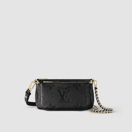 1:1 Replica Louis Vuitton LV Multi Pochette Accessoires Monogram Empreinte Leather Luxury Bag For Women M80399 –  9.8in/25cm