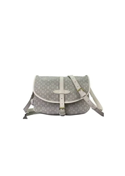 1:1 Replica Louis Vuitton LV Saumur MM Monogram Canvas Beige/Blue/Brown Luxury Bag For Women – 11.8in/30cm