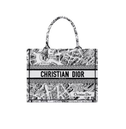 1:1 Replica Medium Dior Tote Bag Black And  For Women 14in/ 36cm M1296ZOMP_M041