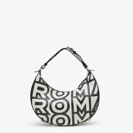 1:1 Replica Medium Nano Fendigraphy Hobo Bag Black And White For Women 11.5in/ 29cm