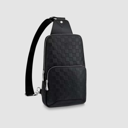 1:1 Replica Louis Vuitton LV Mochila bandolera Avenue Damier Infini Black Unique Bag Unique Bag For Men N41720 – 12in/31cm