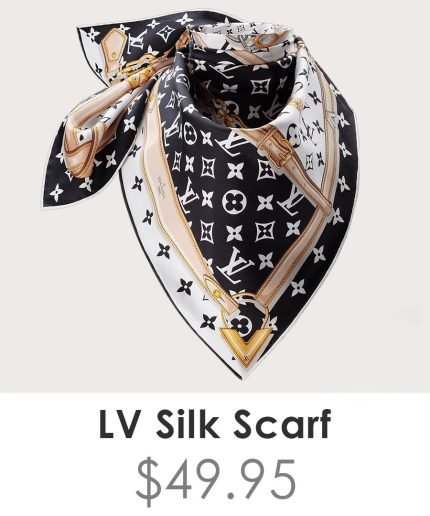Louis Vuitton Monogram Square 70cm Silk Scarf (Random Style)