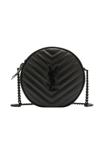 [REP 1:1] Vinyle Round Camera Crossbody Bag Black For Women NMS21_V4HJ4