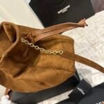 Saint Laurent Jamie Shoulder Pouch In Caramel Cognac 26Cm 8627121U8P72916 - Image 7