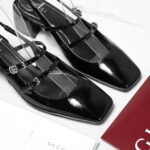 Gucci Women Pump With Double G Black Leather 832474 Bnc80 1000 - Image 6