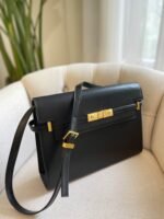 Saint Laurent Medium Manhattan In Box Black Gold 29Cm 5792710Sx0W1000 - Image 3