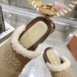 Miumiu Suede Clogs Beige - Image 9