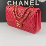 Chanel Medium Classic Double Flap Red Gold Hardware 25Cm - Image 3