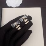 Chanel D25 Cc Bow Earrings Gold Metal Abf537 B19997 Nafvg - Image 4