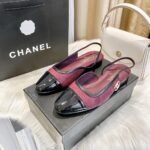 Chanel Slingback Burgundy G46000 B18056 Nzs76 - Image 5