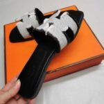 Hermes Oran Sandal Black H231095Z Pn360 - Image 4