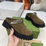 Gucci Women Mule With Horsebit Dark Green ‎835829 Aae3R 3037 - Image 6