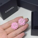 Chanel Camellia Earrings Pink Abg218 B21624 U3368 - Image 5