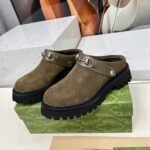 Gucci Women Mule With Horsebit Dark Green ‎835829 Aae3R 3037 - Image 4