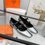 Hermes Lilia Ballet Flat Silver H252042Z 52350 - Image 2