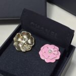 Chanel Camellia Earrings Pink Abg218 B21624 U3368 - Image 3