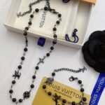 Louis Vuitton Lv Pearls Necklace Black M02445 - Image 8