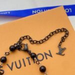 Louis Vuitton Lv Pearls Necklace Black M02445 - Image 7