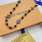 Louis Vuitton Lv Pearls Necklace Black M02445 - Image 6